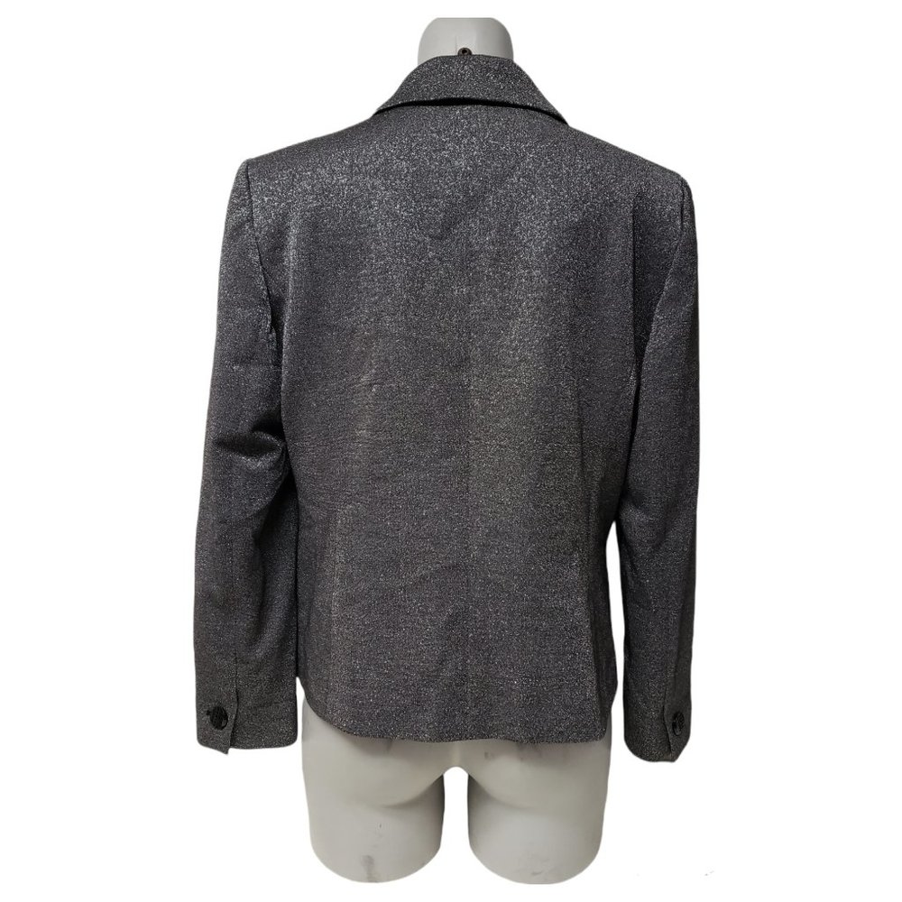 Nipon Boutique Metallic Gray Blazer . Size 12 - image 4